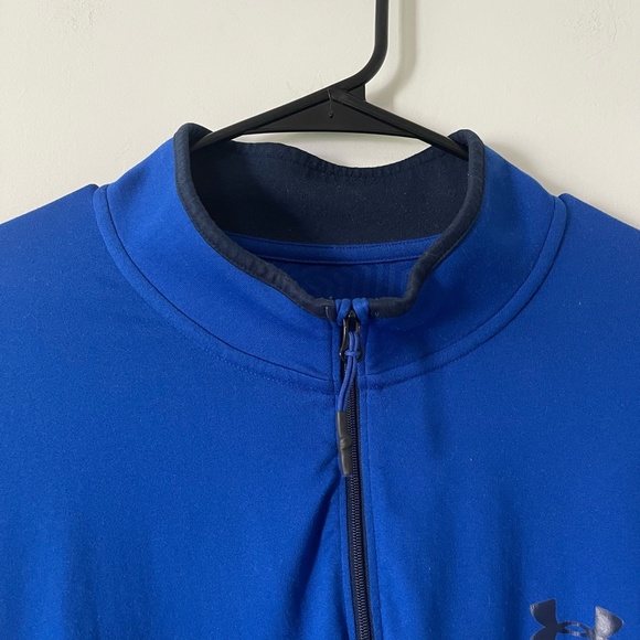 Under Armour Cold Gear Blue Quarter Zip Size 2XL - Picture 2 of 6